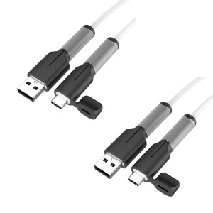 （2ペア) 充電ケーブル プロテクター USB-A to USB-C/Type C ケーブル ケース カバー 保護ケース 保護カバー 断線防止 シリコン製 データ