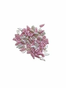 ピンク・白系 つの型ボタン 60個 ミニボタン ランダム色 極小 小さめ ハンドメイド材料 デコ材料 ドール用 人形用 ミニチュア用 NaturalM