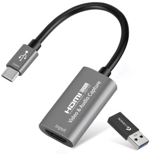 GUERMOK動画キャプチャーボード、USB 3.0 HDMIからUSBC ビデオキャプチャー、4K 1080P60キャプチャデバイス、ゲームライブストリーミング