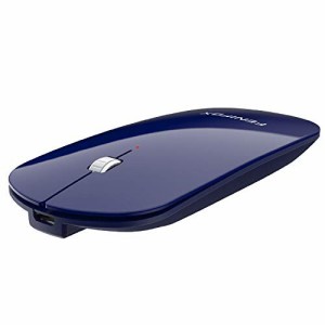 FENIFOX Bluetooth マウス 充電式 小型 薄型 ミニ 無線 ブルートゥース マウス ワイヤレス 静音 (深い青)