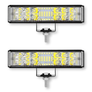 Lezalic LED作業灯 ledバーライト 車 ワークライト 12V 24V 兼用 広角 36W IP67 防水 防塵 (2個セット 0841)