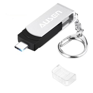 AUSEN 64GB OTG TypeC USBメモリ高速転送 小型 タイプC USBフラッシュドライブ (Type - C + usb3.0) 2 in1 金属 フラッシュメモリ キーリ