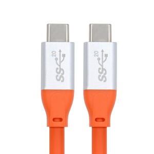xiwai USB3.2 Gen 2 Type-Cオス→USB Cオス 充電およびデータケーブル 6.6フィート 20Gbps 高フレックス ウルトラソフト 100W 8K 5K 4K 