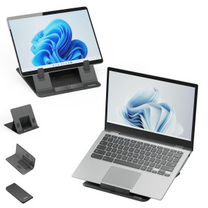 Plugable 折り畳みタブレットホルダー 4 段階の角度に対応 16 インチまでのノート PC タブレット iPad MacBook Pro Windows PC などで使