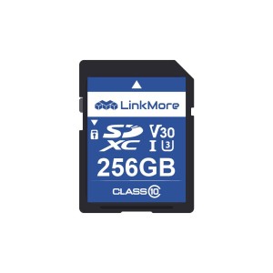 LinkMore SDカード 256GB メモリーカード 4K動画対応 / フルHD撮影/デジタルカメラ/一眼レフ / V30 / Class10 / UHS-I / U3