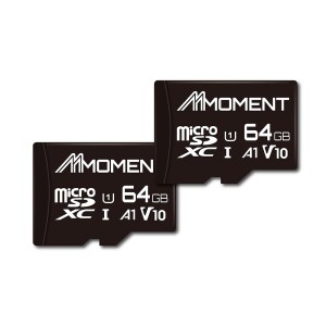 2枚セット】MMOMENT マイクロSDカード 64GB MicroSDXCカード / Class10 / UHS-I / U1 / A1 / V10 / SDアダプター付【読込最大95MB/s