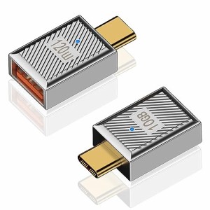 Duttek 10Gbps USB-C to USB-A変換アダプタは、120W USB-Cオス USBメス 変換アダプタ, 亜鉛合金製の両面USB AからUSB Cアダプターで、高