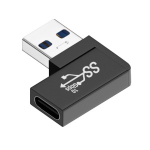 CY USB-C型メス変換USB 3.0 Aオス型データアダプタ水平90度左角、ノートパソコンデスクトップに適している