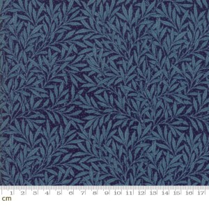 Moda 7336-22 花柄 ウィロー シーチング Best of Morris 生地 手芸用 ブルー (生地巾110cm×50cm)