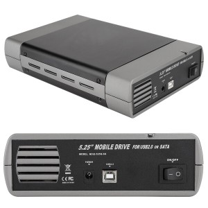 5.25インチ光学ドライブエンクロージャ - 外付けUSB 2.0 DVDドライブSATAポータブルハードドライブコンピュータアクセサリ、 XP/7/8/10お