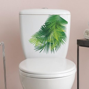 Mestiker トイレ 便器 シール ウォールステッカー可愛い壁シール トイレ シール 緑の藤 観葉植物 花 猫 トイレタンク 飾り pvc防水 ステ