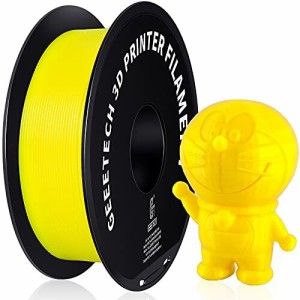 GEEETECH フィラメントPETG 3Dプリンター フィラメント PETG 造形材料 寸法精度+/- 0.02 mm 正味量1KG PETG樹脂材料 1.75mm径 黄色/イェ