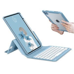 iPad 10.2インチキーボード ケース 縦置き iPad第9世代/第8世代/第7世代/Air3/Pro10.5ケースキーボード付きマグネット式 Bluetoothキーボ