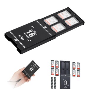KIWIFOTOS メモリーカードケース 薄型 8枚 SD SDHC SDXC カード + 8枚 Micro SD TF MSDカード 収納可能 大容量 SDカードケース マイクロS