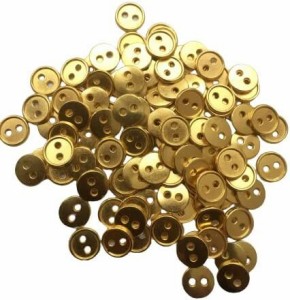 金色 丸ボタン約8ｍｍ 80個 極小 小さめ ハンドメイド材料 デコ材料 ドール用 人形用 ミニチュア用 NaturalMelody