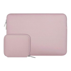 MOSISO ラップトップ スリーブバッグ 対応機種 Laptop 15インチ、小さなケース付き ネオプレン素材 バッグ (ベビー ピンク)