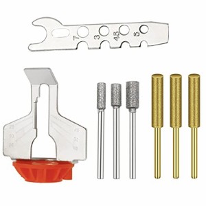 KEWAYO チェンソー目立て機 軸付ダイヤモンド 砥石 研磨 ビット ミニルーター 研磨機 目立機 対応 チェンソー刃研ぎ