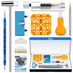 腕時計修理工具セット、時計 電池交換、腕時計ベルト工具、でんち交換 キット、 時計バンド/ベルト 調整工具、 ピン抜き工具、腕時計の裏