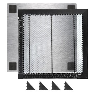 PATIKIL ハニカムレーザベッド 鋼ハニカムテーブル 彫刻機 ハニカム 切断台 彫刻 アルミニウム板付き (300x300x22 mm)