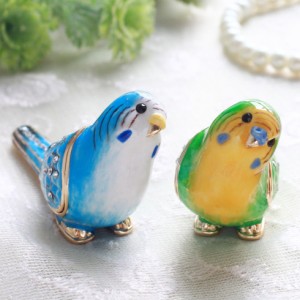 ピィアース ジュエリーボックス アクセサリー ケース 収納 ミニチュアインコ / ピアス ネックレス 指輪 宝石箱 インテリア 雑貨 おしゃれ