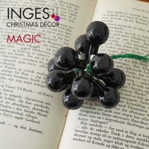 クリスマスツリー 飾り オーナメント INGE-GLAS MAGIC レトロ ガラス製 ブラックベリーオーナメント [1] シャイニー 7cm［12115H107-1］