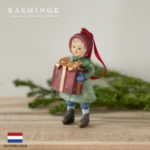 クリスマスツリー 飾り付け オーナメント 北欧 KAEMINGK 北欧 おしゃれ プレゼントを持った赤い帽子の子供 [1]