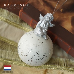 クリスマスツリー 飾り オーナメント ボール KAEMINGK アークエンジェル 12cm 見上げる天使2] 1個入 デコレーションボール［030097］