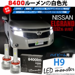 ニッサン エルグランド (E52系 前期) 対応 LED MONSTER L8400 ハイビームランプキット 8400lm ホワイト H9 15-A-1