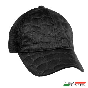 VIOLA rumore ヴィオラルモーレ メッシュキャップ クロコ柄 メンズ サイズ調整可能 帽子(ブラック黒) 81351
