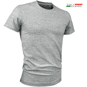 VIOLA rumore ヴィオラ ビオラ Tシャツ 半袖 クルーネック 無地 メンズ 細身 mens(グレー灰) 11373