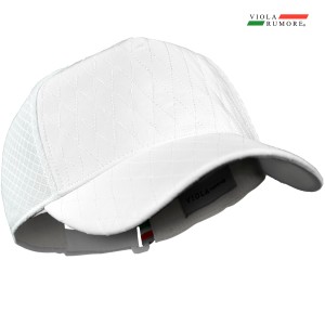 VIOLA rumore ヴィオラ ビオラ メッシュキャップ ダイヤキルト メンズ サイズ調整可能 帽子 mens(ホワイト白) 11351