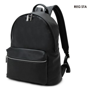 リュック フェイクレザー バックパック リュックサック 鞄 カバン(ブラック黒) 624