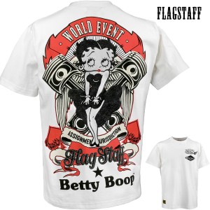 ベティブープ BettyBoop Tシャツ 半袖 クルーネック mens メンズ アメカジ(ホワイト白) 432021