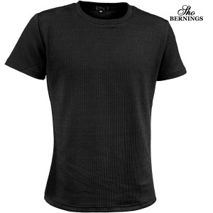 Tシャツ 半袖 クルーネック ストライプ柄 メンズ シンプル 無地 mens(ブラック黒) 342342