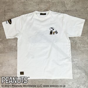 スヌーピー SNOOPY Tシャツ 半袖クルーネック mens メンズ バイク バイカー ライド アメカジ ファッション(ホワイト白) 442062