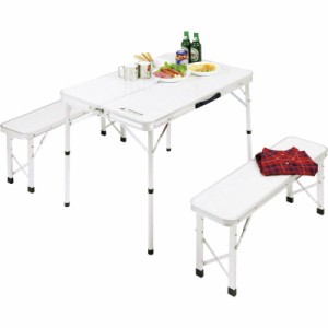 バーベキューテーブル キャンプ テーブル 折りたたみ 椅子 ベンチインテーブル セット ラフォーレ UC-0005