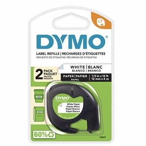 Dymo 1/2in X 13ft Letratag White Paper Tape (2-Tapes)