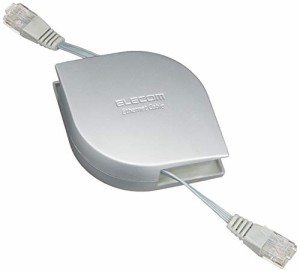 【2003年モデル】ELECOM LANケーブル CAT5e準拠 モバイル 巻き取り式 2m シルバー LD-MCTF/SV2