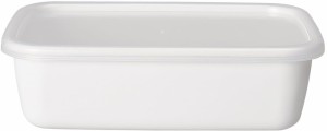 野田琺瑯(Nodahoro) 保存容器 ホーロー 角型 深型 Lサイズ用 日本製 ホワイトシリーズ シール蓋付 WRFーL