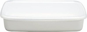 野田琺瑯 保存容器 ホーロー 角型 浅型 Mサイズ用 日本製 ホワイトシリーズ シール蓋付 WRAーM