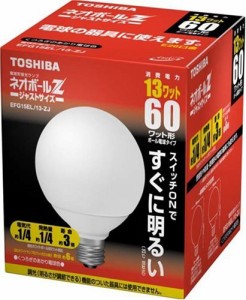 東芝 ネオボールZ 電球形蛍光ランプ ボール電球60ワットタイプ 電球色 EFG15EL/13-ZJ