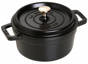 ストウブ(Staub) staub ストウブ 「 ピコ ココット ラウンド ブラック 20cm 」 両手 鋳物 ホーロー 鍋 IH対応 【シリアルナンバー付き日