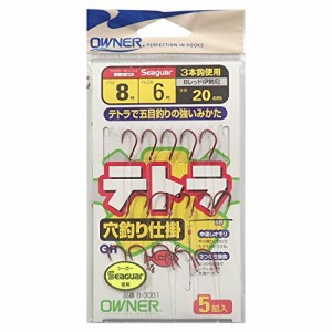 ［送料無料］OWNER(オーナー) 仕掛け テトラ穴釣仕掛 3本 テトラ伊勢尼 8-6号 6号 20