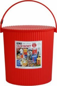 八幡化成 フタ付きバケツ レッド 102 10L way-be COLOR BUCKET(カラーバケット) 216667