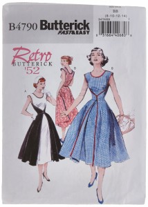 [送料無料]【Butterick】VeryEasy 50年代レトロデザインラップドレスの型紙セット 