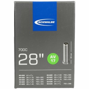 SCHWALBE(シュワルベ) 【正規品】700×28/45C用チューブ 米式 40？バルブ 17AV