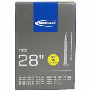 SCHWALBE(シュワルベ) 【正規品】プレスタ 700×18/28Cチューブ 仏式 60？ロングバルブ 15SV-E.L