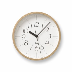 [送料無料]レムノス 掛け時 計 アナログ プライウッド 天然色木地 ナチュラル リキクロック S 