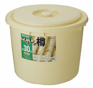 リス 漬物樽 丸型 押ぶた付き アイボリー 30L つけもの樽 S 30型 日本製 衛生試験合格品