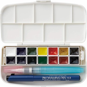 呉竹(Kuretake) 絵の具セット 透明水彩セット フィス KG301-1 14色セット